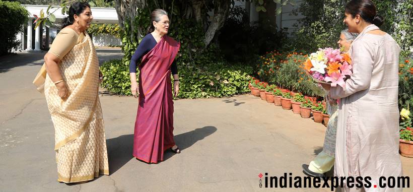 Sonia Gandhi, Congress, International Womens Day, Womens Day photos, Indian Express