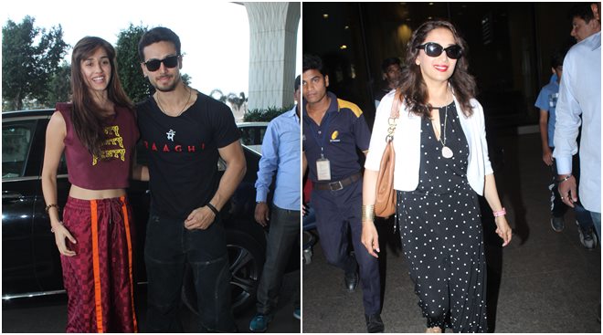 Celeb spotting: Tiger Shroff, Disha Patani, Madhuri Dixit and other B ...