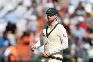 Steve Smith during the third Test against South Africa