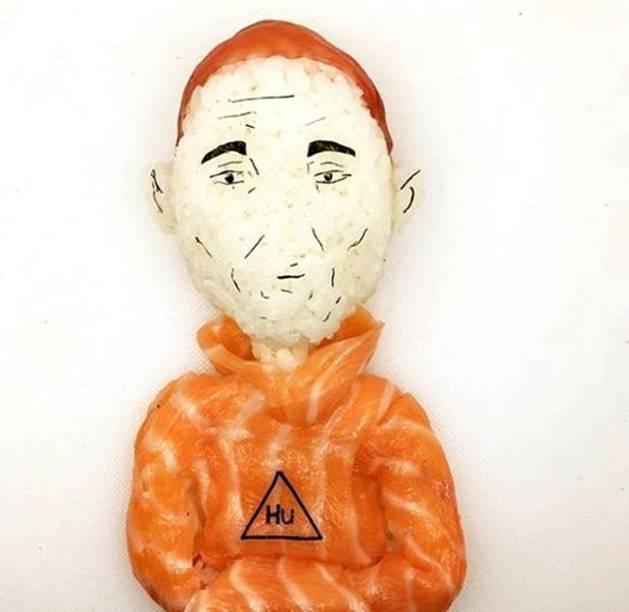 sushi art, sushi designs, food designs, weird sushi designs, theonigiriart Instagram, sushi chef, trending pictures, viral pictures, Indian Express , sushi art yujia hu