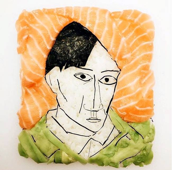 sushi art, sushi designs, food designs, weird sushi designs, theonigiriart Instagram, sushi chef, trending pictures, viral pictures, Indian Express , sushi art yujia hu