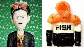 sushi art, sushi designs, food designs, weird sushi designs, theonigiriart Instagram, sushi chef, trending pictures, viral pictures, Indian Express , sushi art yujia hu