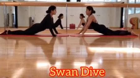Yasmin Karachiwala, Yasmin Karachiwala swan dive, Deepika Padukone swan dive workout, Yasmin Karachiwala pilates, Yasmin Karachiwala workout, Yasmin Karachiwala mat pilates, indian express, indian express news