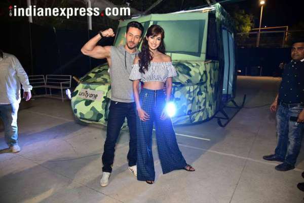 Tiger Shroff and Disha Patani while promoting Baaghi 2