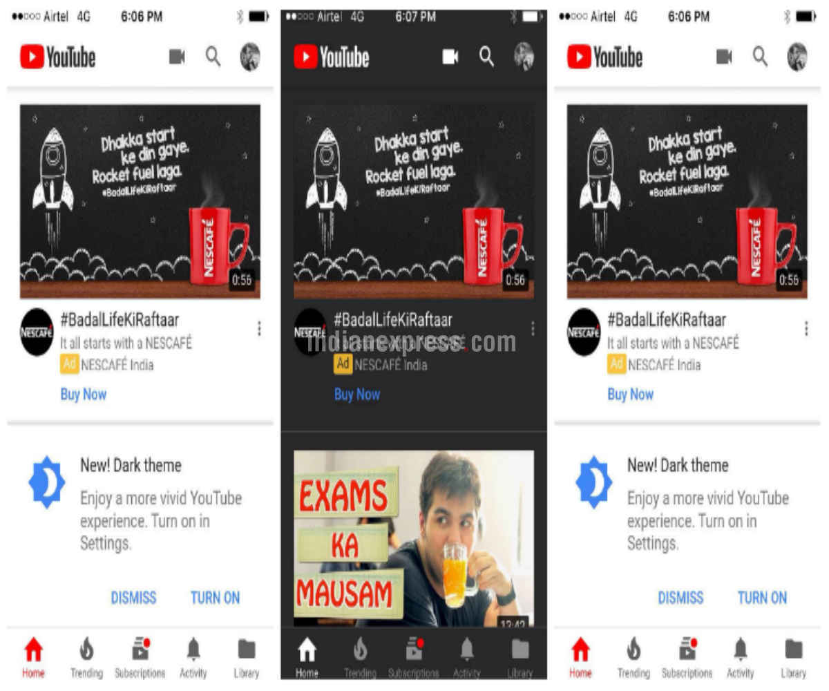 YouTube dark mode iOS, iOS YouTube dark mode, dark mode YouTube iOS, dark theme iOS, YouTube app dark theme, iOS