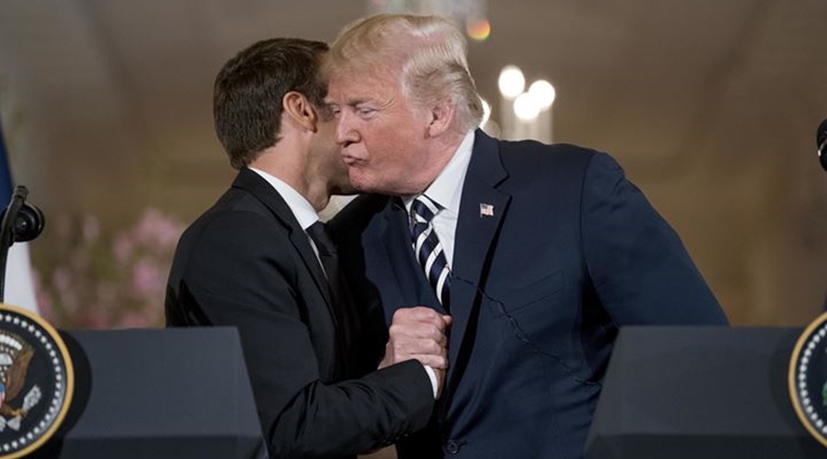 Handshakes, hugs and kisses aside: Here are some funny moments as Trump welcomes Macron for first state visit