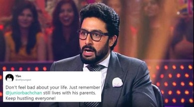 abhishek bachchan, abhishek bachchan Twitter, abhishek Bachchan tweets, abhishek Bachchan trolled, abhishek bachchan Twitter trolls, Abhishek Bachchan latest tweets, Abhishek Bachchan Twitter trolled back, Indian Express, Indian Express News
