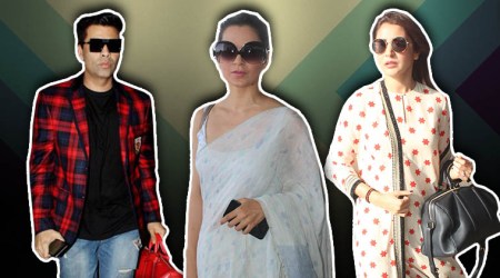 airport fashion, airport style, kangana ranaut, karan johar, anushka sharma, Karisma Kapoor, katrina kaif, esha gupta, athiya shetty, kiara advani, nushrat bharucha, celeb fashion, bollywood fashion, indian express, indian express news