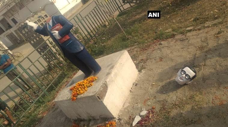 Two more Ambedkar statues damaged in UP