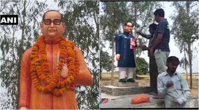 Ambedkar bust, Bhavnagar district, Dalit leader, Gujarat news, Indian express news