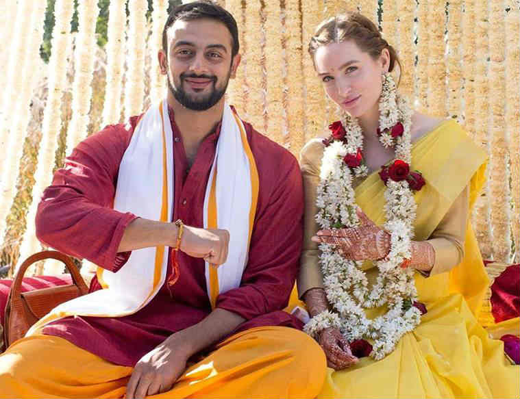 Arunoday Singh and wife Lee Elton wedding photos