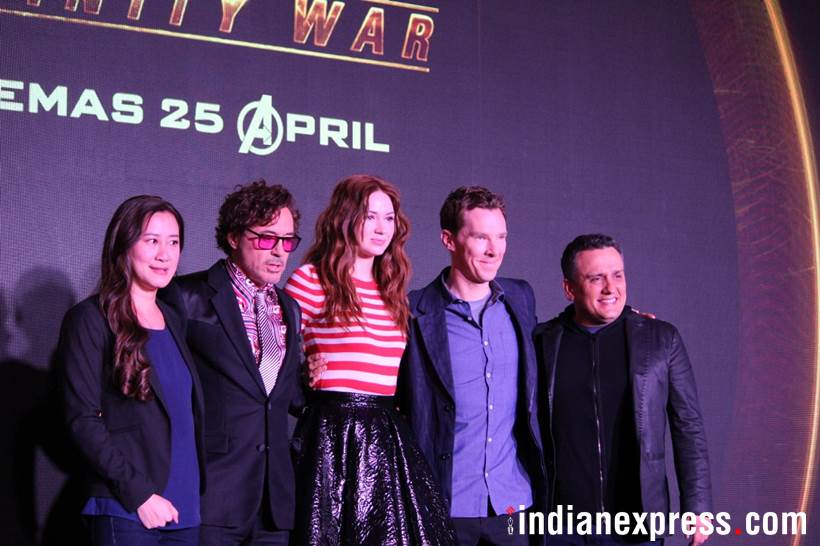 avengers infinity war robert downey jr karen gillan benedict cumberbatch