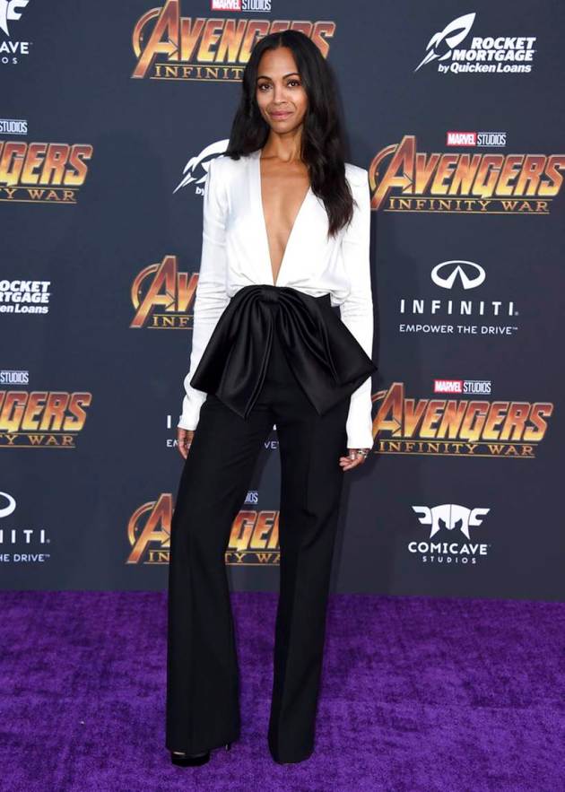 Zoe Saldana avengers infinity war gamora