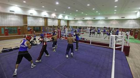 Newly opened Boxing Hall at NIS in Patiala. Express photo *** Local Caption *** Newly opened Boxing Hall at NIS in Patiala.