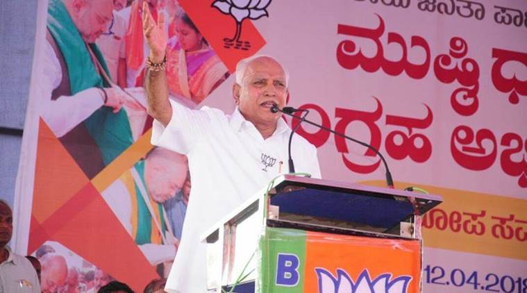 Karnataka elections: Yeddyurappa says son will not contest from Varuna seat, BJP workers protest