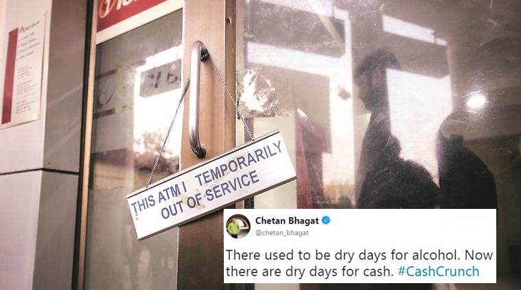 atm cash crunch, atm cash, no cash in atm, atm no cash, cash crunch, cash crisis, atm cash crisis, atm cash crunch twitter reactions, hyderabad atm, delhi atm, bangalore atm, indian express, indian express news