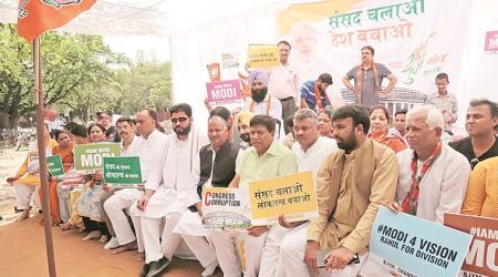 BJP leaders skip hunger strike; Kirron Kher, Sanjay Tandon, Satya Pal Jain among absentees