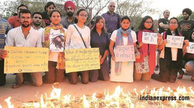 kathua, unnao, rape protest, chandigarh, chandigarh rape protest, indian express