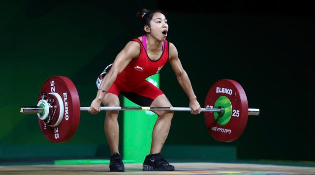 India's Saikhom Mirabai Chanu (File Photo/AP)