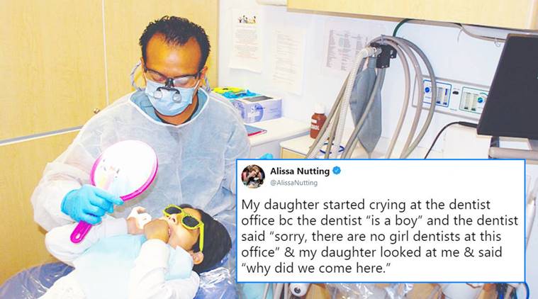 male dentist issue, issues with dentist being a man, woman tweets issue with dentist being a man, dentist issue, dentist news, indian express, indian express news