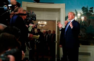 donald trump, white house press dinner, trump news conference, white house journalists, american media, united states, indian express