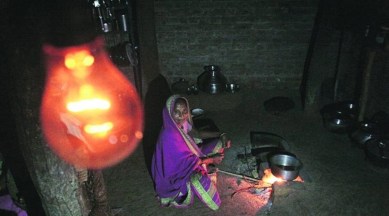In electrified villages, homes without electricity