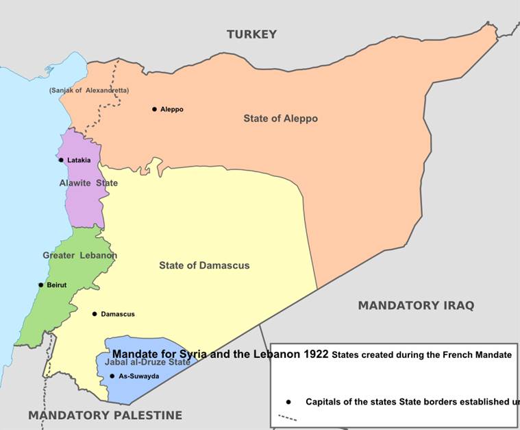 Syria french mandate provinces