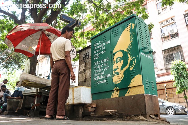 mirza ghalib, mirza ghalib poems, kolkata, kolkata mirza ghalib, mirza ghalib in kolkata, cesc, cesc metre box paintings, kolkata news, mirza ghalib quotes, mirza ghalib photos, indian express
