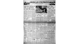 Indian express forty years ago, Indian express on April 12, 1978, front page of indian exxpress , indian express editorial