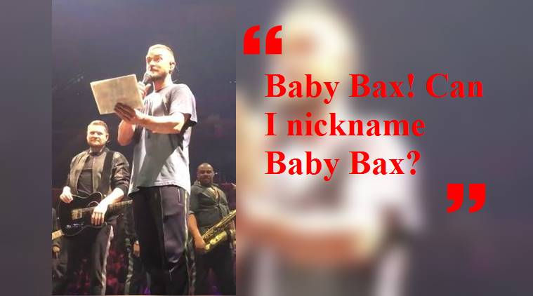 Justin Timberlake, Justin Timberlake announces the pregnancy of a fan, Justin Timberlake Darcell Baxtresser pregnancy