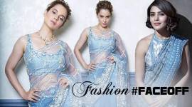 Kangana Ranaut, Kangana Ranaut latest photos, Kangana Ranaut fashion, Kangana Ranaut sari Anita Dongre, Kangana Ranaut chiffon saris, Kangana Ranaut ethnic outfits, Samantha Prabhu, Samantha Prabhu latest photos, Samantha Prabhu fashion, Samantha Prabhu Anita Dongre sari, indian express, indian express news