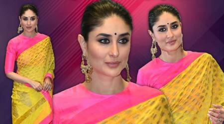 kareena kapoor khan, bollywood fasshion, ethnic trends, solid colours, geometric prints, mughal prints, Indian Express, Indian Express News