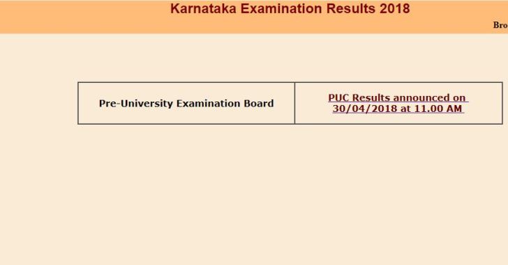 karresults.nic.in, puc 2nd results 2018, PUC