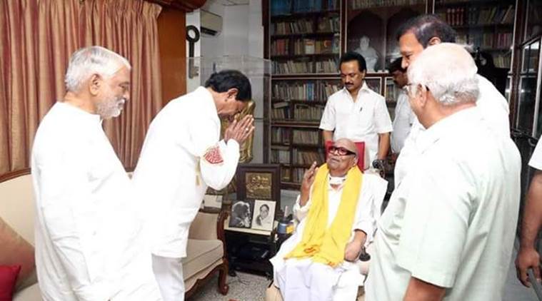 Telangana CM Chandrasekhar Rao meets Karunanidhi, MK Stalin in Chennai ...