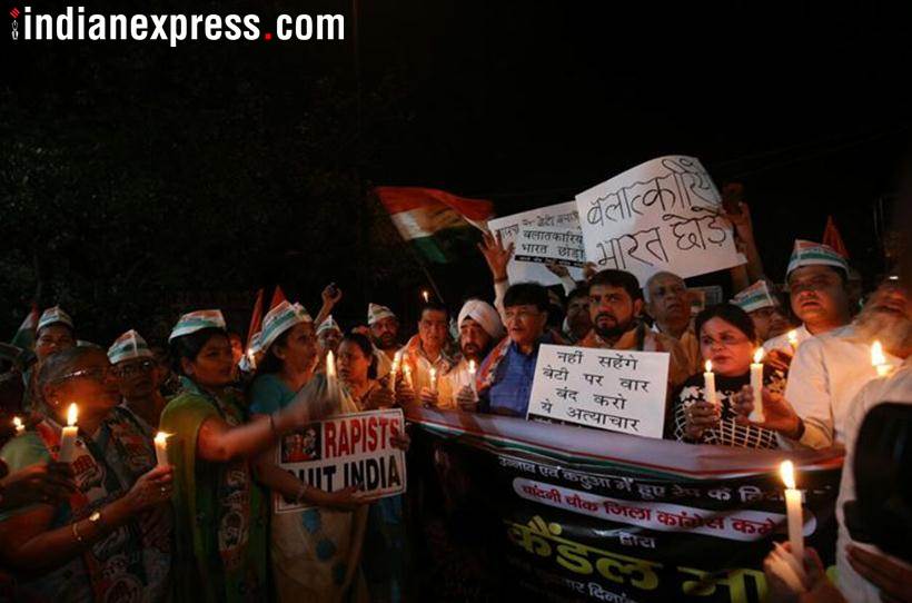 Kathua Unnao rape protest