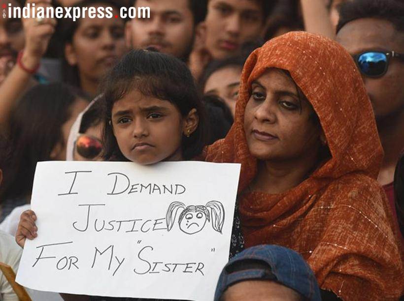 Kathua Unnao rape protest Delhi Mumbai