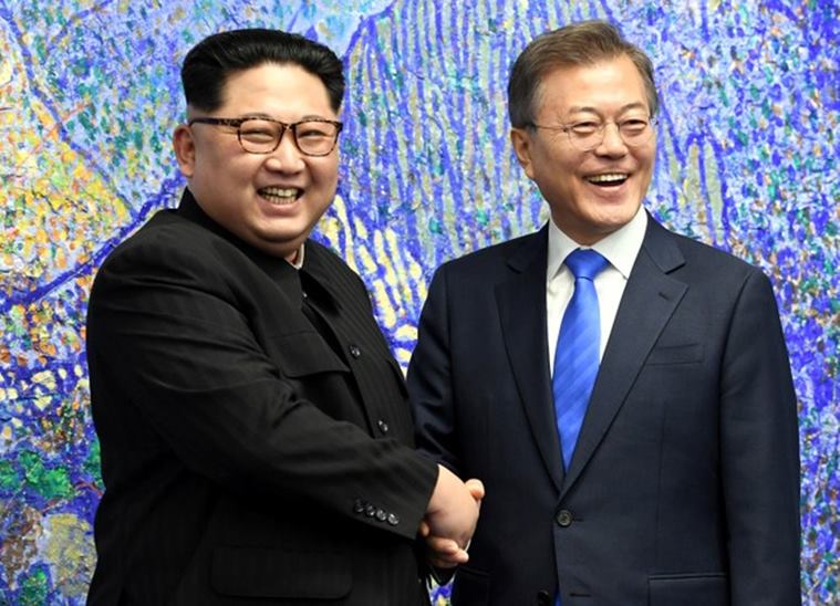 north korea, south morea, kim jong un, moon jae in, inter korea summit, demilitarised zone, indian express