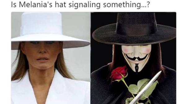 Melania Trump, Melania Trump hat, Melania Trump hat meme, Melania Trump hat meme viral, Melania Trump hat meme trending, Melania Trump dressing style, Melania Trump tyle fashion, donald trump, donald trump meme, indian express, indian express trending news