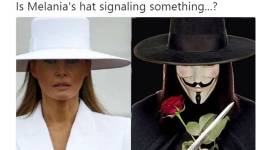 melania trump white hait meme_TW_759 Melania Trump, Melania Trump hat, Melania Trump hat meme, Melania Trump hat meme viral, Melania Trump hat meme trending, Melania Trump dressing style, Melania Trump tyle fashion, donald trump, donald trump meme, indian express, indian express trending news