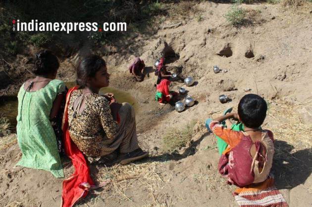 gujarat photos, water crisis images, gujarat draught pictures, morbi district photo, narmada shortage pics, sardar sarovar dam, indian express