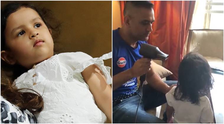 MS Dhoni back to father’s duty after epic knock for CSK, watch video MS Dhoni back to father’s duty after epic knock for CSK, watch video
