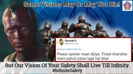 Stop giving spoilers: Mumbai Polices recent tweet upsets Avenger: Infinity War fans