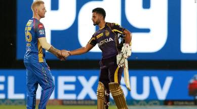 IPL 2018, Indian premier league, RR vs KKR, Nitish Rana, Dinesh Karthik, sports news, IPL news, Indian Express