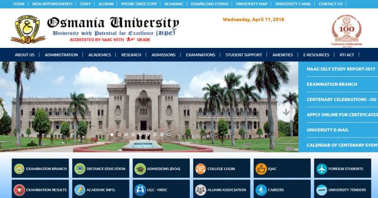 Osmania University DP Ed semester 1 results declared at osmania.ac.in ...