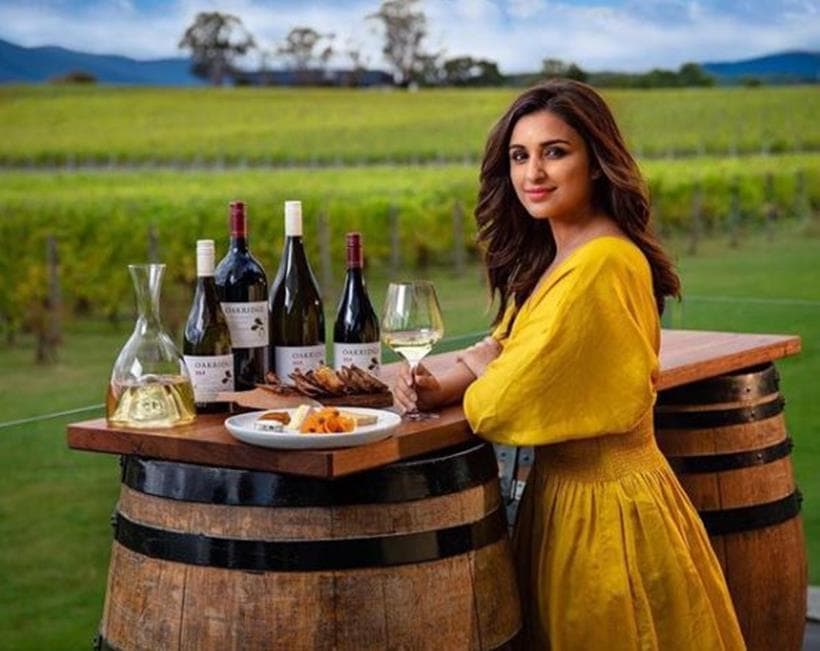 parineeti chopra drinks wine