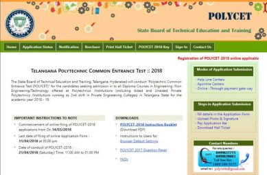 TS POLYCET result, polycetts.nic.in, POLYCET result 2018