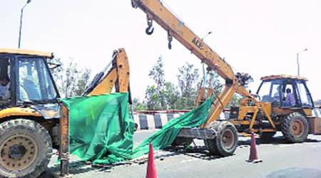 The pothole was filled by Tuesday evening. Manoj Kumar  