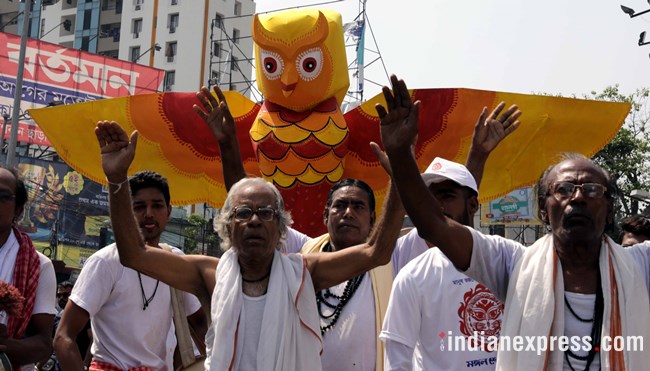 the rally Starts fron Sukanta Setu Jadavpur ends at Dhakuria bridge in South Kolkata