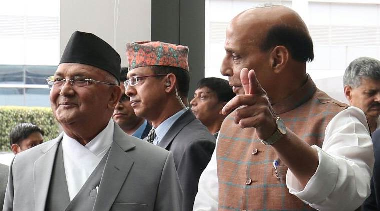 Nepal prime minister Oli meets rajnath singh india visit