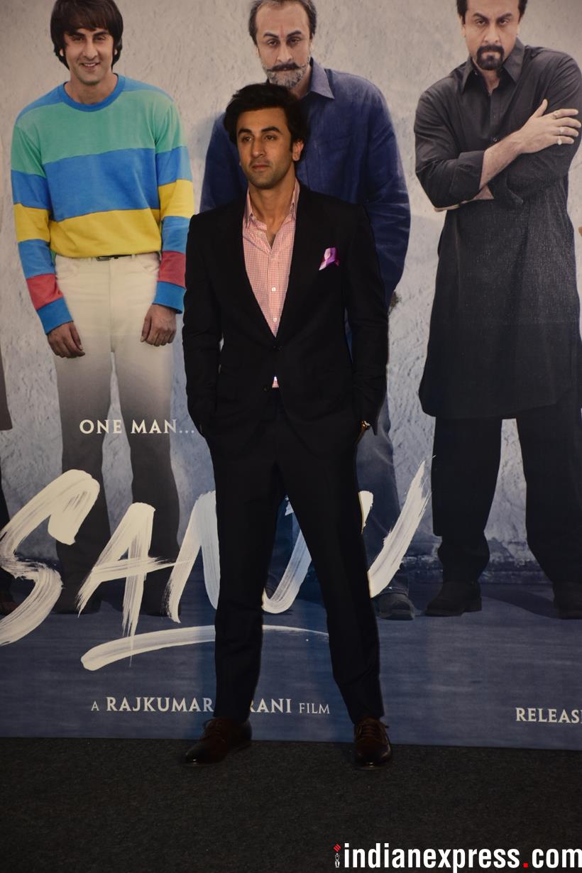 ranbir kapoor looked dapper at sanju teaser launch
